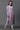 Purple Printed A-line Kurta and Tights Winter Set