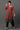 Red Floral Printed Jacquard Winter Kurta and Narrow Palazzo Set