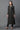 Black Jacquard Festive Winter Kurta and Tights Set