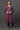 Purple Zari Embroidered Velvet Kurta and Pants Set