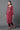 Red Zari Embroidered Winter Kurta and Pants Set