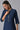 Navy Yarn-Dyed Festive Kurta