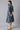 Blue Floral Printed A-Line Dress