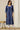 Estate Blue Floral Printed Schiffli Embroidered Breezy Rayon Straight Kurta
