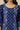 Estate Blue Floral Printed Schiffli Embroidered Breezy Rayon Straight Kurta