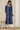 Estate Blue Floral Printed Schiffli Embroidered Breezy Rayon Straight Kurta