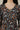 Black Floral Printed Flared Flowy Rayon Dress with Yellow Piping