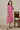 Pink Floral Printed Flared Western Dress