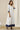 White Yarn Dyed Pure Cotton Mock Angrakha Flared Dress