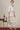 Off White Yarn Dyed V Neck Straight Kurta with Abstract Print