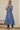 Ensign Blue Flared Kalidar Kota Kurta with Embroidered Neckline
