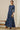Ensign Blue Floral Printed Flared Pure Cotton Dress in Mandarin Collar