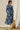 Blue Floral Printed Asymmetrical Kurta with Neck Metal Clasp