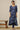 Blue Floral Printed Pure Cotton Flared Kurta with Zari Neckline