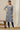 Light Blue Floral Printed Sheer Kota Straight Kurta