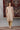 Cream Abstract Printed Organza Sheer Straight Kurta with Mirror Embroidered Neck