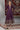 Plum Purple Floral Gold Printed Flared Kalidar Kurta