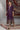 Plum Purple Floral Gold Printed Flared Kalidar Kurta