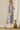 Light Beige Floral Printed Cotton Shimmer Straight Kurta with Neck Metal Clasp