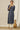 Blue Floral Printed Cotton Shimmer Straight Kurta with Neck Metal Clasp