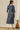 Blue Floral Printed Cotton Shimmer Straight Kurta with Neck Metal Clasp