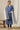Blue Floral Sequined Straight Chiffon Kurta