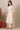 Beige Abstract Printed Georgette Kurta with Embellished Neck