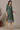 Green Abstract Printed Straight Kurta with Embroidered Neck
