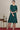 Emerald Green Sequined &amp; Embroidered Straight Kurta with Pleated Yoke