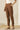 Brown Solid Rayon Flax Comfy Trousers with Pockets