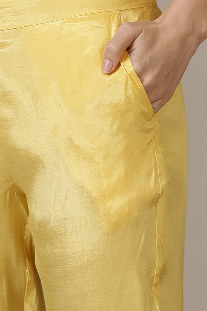 Yellow Taper Fit Trousers