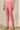 Pink Solid Cotton Lycra Stretchable Tights in Mid-Rise