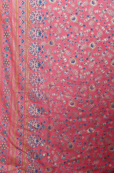 Magenta Pink Printed Festive Dupatta