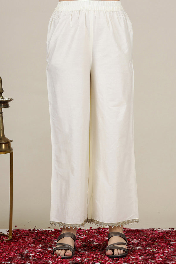 Off-White Dori Embroidered Anarkali Kurta, Straight Pants and Jacquard Kurta