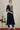 Blue Dori Embroidered Flared Kurta, Trousers and Dupatta Set