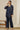 Blue Foil Floral Printed Blazer, Spaghetti Kurti and Trousers Set