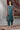 Teal Floral Printed Pure Cotton Sleeveless Kurta, Sheer Gilet and Pants Set