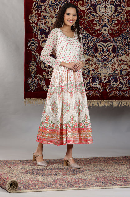 White-Floral-Printed-Flared-Anarkali-Dress-and-Dupatta-Set