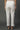 White Basic Cotton Flax Cotton Trouser Pants