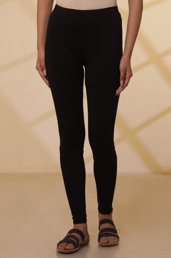 Elleven Women's Black Skinny Tights