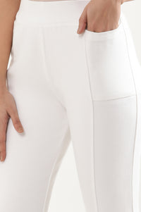 Off-White Boot Cut Yoga Pants