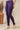 Purple Cotton Lycra Ankle Length Leggings