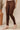 Brown Cotton Lycra Ankle Length Leggings