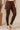 Brown Cotton Lycra Ankle Length Leggings