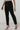 Black Solid Rayon Straight Trousers &amp; Pants