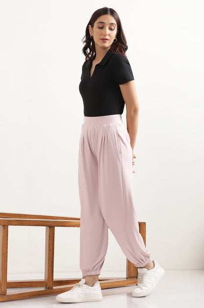 Peach Pleated Harem Pants