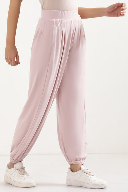 Peach Pleated Harem Pants