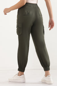 Green Six Pocket Cargo Paants