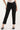 Black Cropped Denim Straight Pants