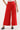 Red Flared Pants with Smoked Waistbelt
